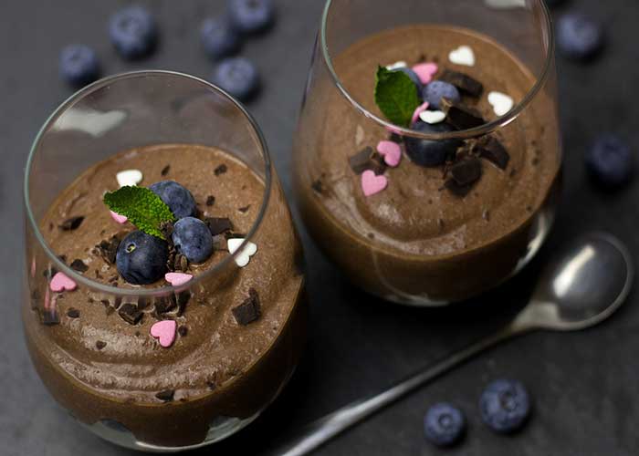 Mousse de chocolate en copa