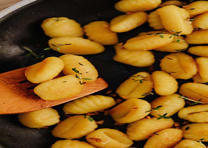 Ñoquis con salsa de gorgonzola