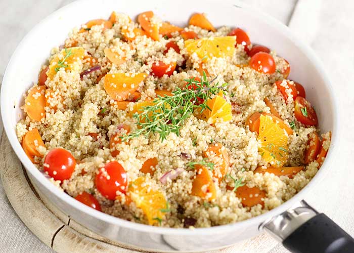 Quinoa con verduras y salsa de soja