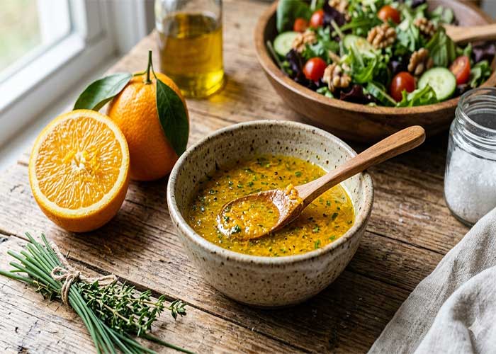 Salsa de vinagreta a la naranja